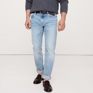 Banana Republic Standard Jeans Slim Fit Leg Light Wash Rinse Denim Pants 36x30